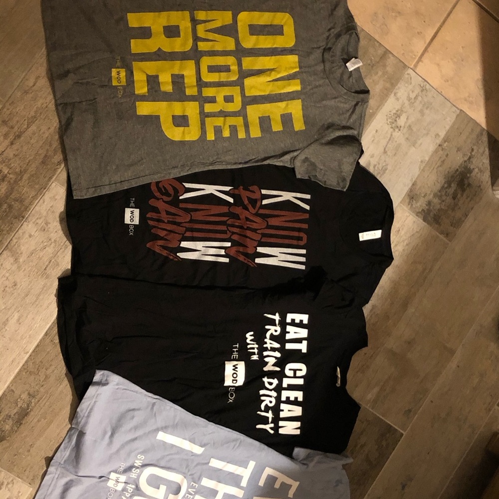 4 NWOT Wodbox tshirts